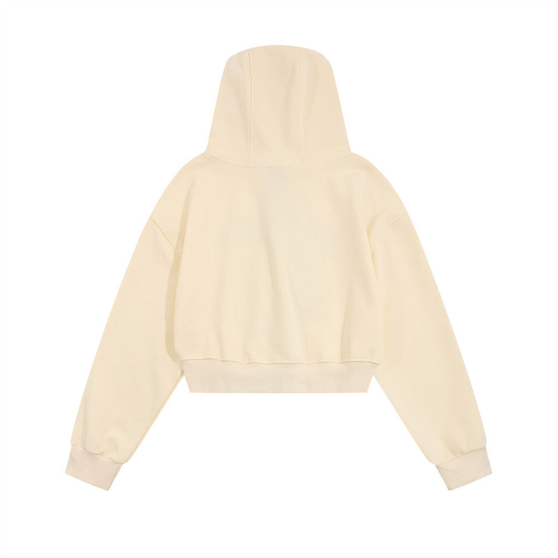 Women Hoodie Print Hooded Cardigan Sweater Girls Casual Autumn