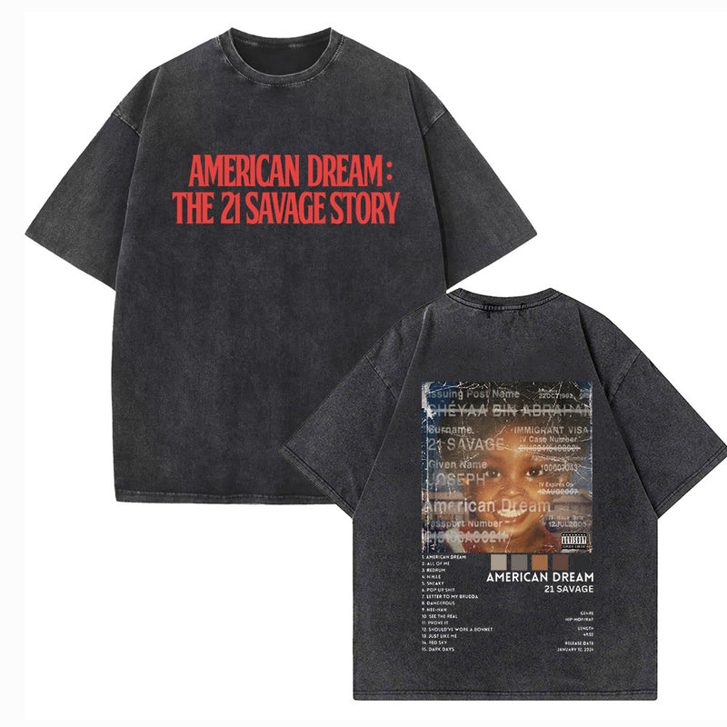 Savage American Dream T Shirt Vintage Washed Magic
