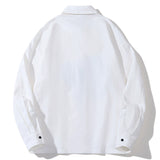 Men Long Sleeved T Shirt Printed Long Sleeve Shirt Men's High Street Casual Loose Shirt Spring and Autumn