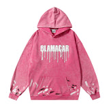 Men Hoodie Washed Old Hooded Sweater Men's Autumn and Winter Letter Printing