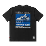 Men T Shirt Retro Men's Short-Sleeved T-shirt Casual Men and Women