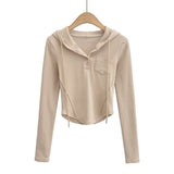 Women T-shirt Hooded Bottoming Shirt Fall Women's Clothing Coat Hoodie