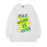 Men Long Sleeve Shirt Retro Hip Hop Long Sleeve T-shirt Men's and Women's Spring and Autumn Ins round Neck