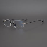 CHH Chrome Hearts Glasses Square Frameless Pure Titanium Ultra Light Myopia Glasses Frame