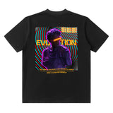 Men T Shirt Summer Letter Print Loose Short Sleeve T-shirt for Men and Women