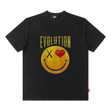 Men T Shirt T-shirt Street Vintage Portrait Short Sleeve Men and Women