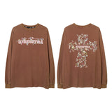 Men Long Sleeve Shirt Street Printing Long Sleeve T-shirt Men's and Women's Autumn and Winter Hiphop