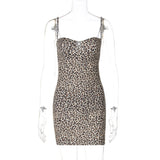 Homecoming Dresses Tight Fashion Halter Leopard Print Dress