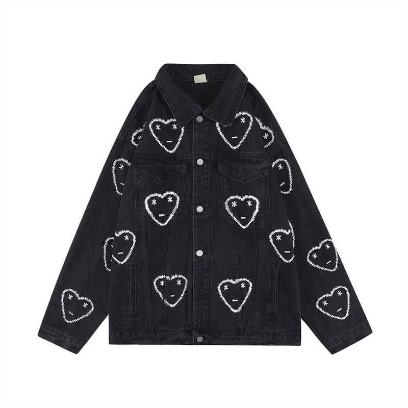 Men Denim Jacket Loose Three-Dimensional Jacket Men's Ins Jacket