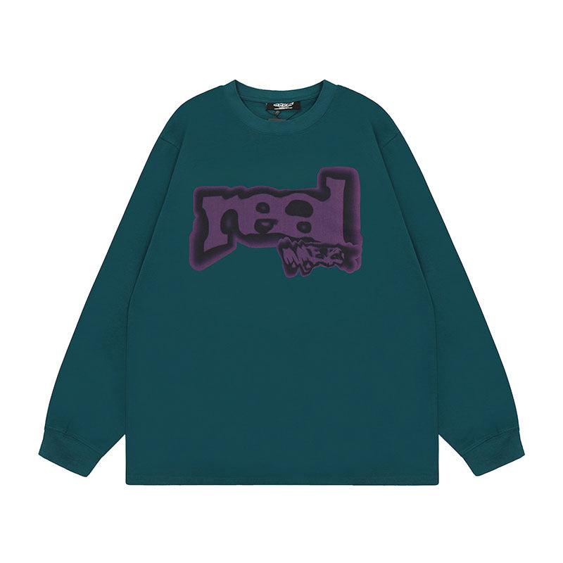 Men Long Sleeve Shirt Casual Long Sleeve Couple T-shirt Men and Women Oversize Idle Style Loose