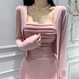 Women Long Sleeve Shirt Vest Women's Sleeveless Blouse