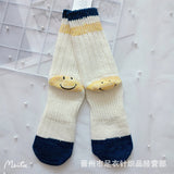 Kapital Sock Heel Smiley Socks Japanese Hiata Hehong Smiley RetroMid-Calf Socks Double Needle Thick Thread