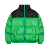 Men Cotton Padded Jacket Coat Vintage Stand-up Collar Cotton-Padded Clothes Ins Casual Winter Loose and Warm Bread Coat