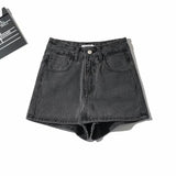 Women Skirt Summer High Waist Slim Fit Hip-Wrapped Short Denim Skirt