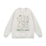 Men Hoodie Animal Printed Crew Neck Sweatshirt