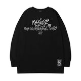 Men Long Sleeve Shirt Vintage Sweater Men's and Women's Letter Long Sleeve T-shirt Loose round Neck
