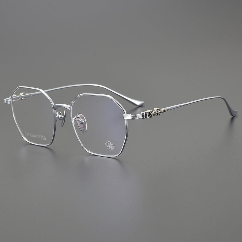CHH Chrome Hearts Glasses Pure Titanium Business Polygon Glasses Frame