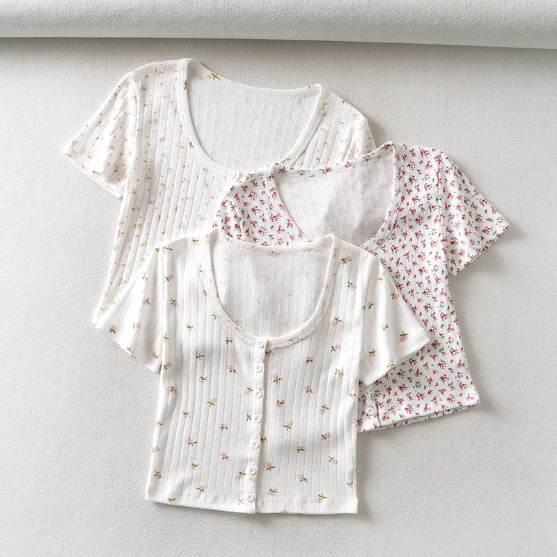 Women T-Shirt Summer Knitted Bottoming Shirt
