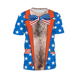 National Flag Day T Shirts Printed Outdoor All-Matching Short Sleeve T-shirt