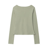 Women Long Sleeve T-Shirt Long Sleeve T-shirt Women's Spring and Autumn Casual Short