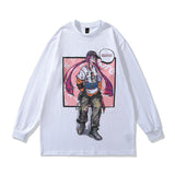 Men Long Sleeve Shirt Men's Spring and Autumn Wear Vintage Hip Hop Long Sleeve T-shirt Men and Women