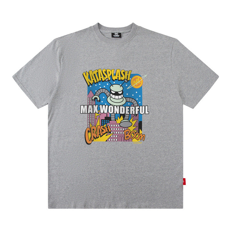 Men T Shirt Short-Sleeved T-shirt Boys Casual Loose