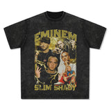 Detroit Eminem T Shirt Crew Neck Heavy Retro Old T Shirt