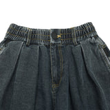 Unisex Jeans Straight Loose Washed-out Jeans