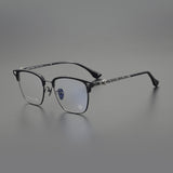 CHH Chrome Hearts Glasses Dragon Totem Half Frame Anti-Blue Pure Titanium Retro Myopia Glasses Frame