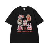 Men's T Shirt Printed Short-Sleeved T-shirt Men's and Women's National Fashion Street Retro Loose Couple Half Sleeve T-shirt