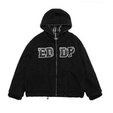 Men Cotton Padded Jacket Coat Double-Sided Wear Berber Fleece Cotton Coat Men's Winter Loose Cotton Coat Coat