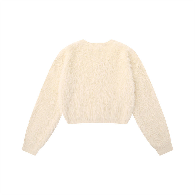 Women Sweater Solid Color Sweater Loose Autumn and Winter Sweater Coat