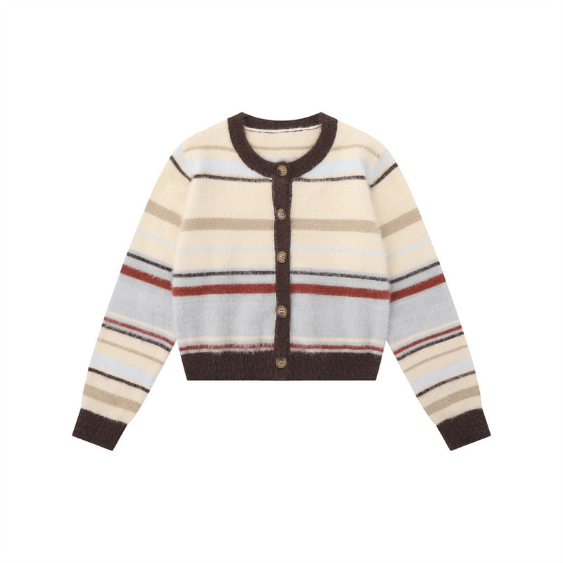 Women Sweater Coat Loose-Fitting Casual round-Neck Women's Autumn and Winter