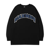 Men Long Sleeve Shirt Vintage Sweater Men's and Women's Letter Long Sleeve T-shirt Loose round Neck