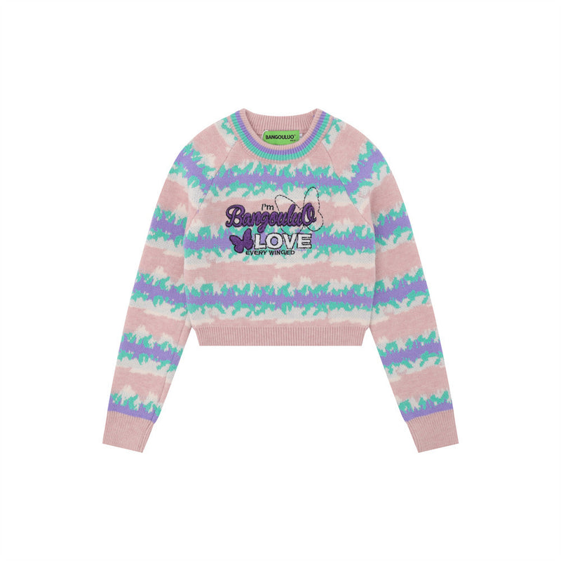 Women Sweater Letter Sweater Girls Autumn Leisure round Neck Long Sleeve Sweater