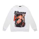 Men Long Sleeve Shirt Loose round Neck Sweater Male Letter Top Autumn