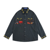 Men Long Sleeved T Shirt Fine Plaid Long Sleeve Shirt Menswear Fashion Brand Loose Casual Polo Collar Outer Shirt