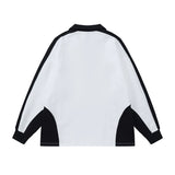 Men Hoodie Stitching Letter Sweater Boys Loose Sports