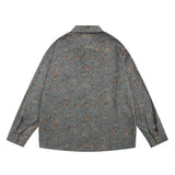 Men Long Sleeved T Shirt Men's Loose Casual Retro Spring and Autumn Lapel Long Sleeve Shirt