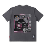 Men T Shirt Printed Short-Sleeved T-shirt Men's Fashion Brand Street round Neck Loose