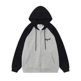 Men Hoodie Animal Cat Printing Sweater Coat Loose Casual Zipper Cardigan Hooded