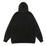 Men Hoodie Printed Washed Distressed Pullover Men's Spring and Autumn Loose Casual