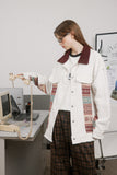 Unisex Jacket Autumn Ethnic Style Contrast Color Coat Women's Clothing