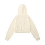 Women Hoodie Letter Cropped Hoodie Loose Long Sleeve Cardigan Jacket