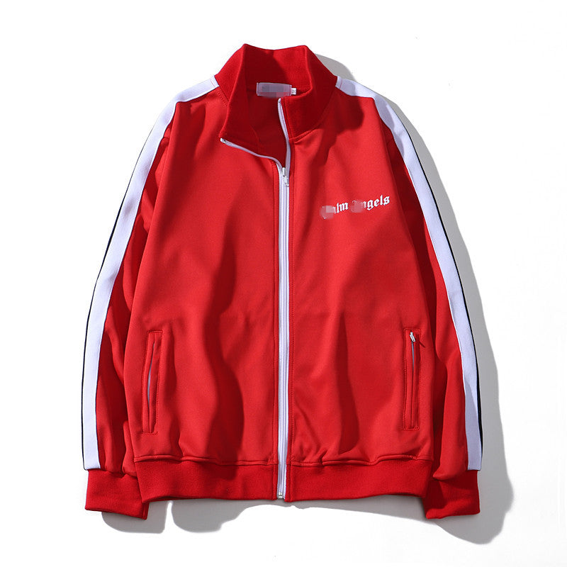 Palm Angle Sweatshirt Black and White Striped Men's and Women's Loose Sports and Leisure Jacket