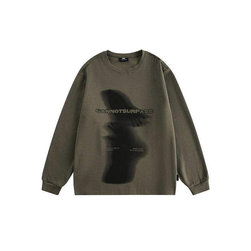 Unisex Hoodie Niche Design Printed Crew Neck Pullover Sweatshirt Men and Women