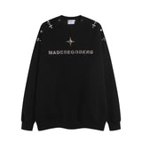 Men Hoodie Sweater Men's Autumn Loose Casual Letter Crew Neck