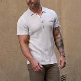 Men's Shirt Autumn Men's Polo Shirt Casual Long-Sleeved Knitted
