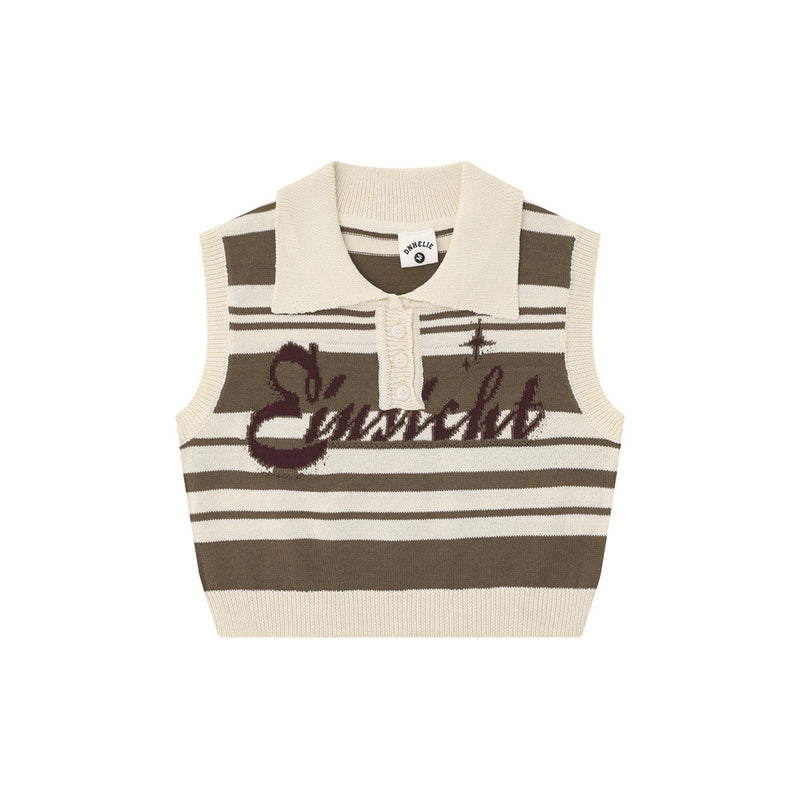 Women Vest Striped Knitted Vest for Women Short Summer