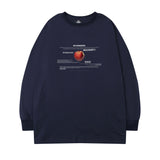 Men's Long Sleeve Shirt Letter Printed Long Sleeve T-shirt Men's Ins Hip Hop Loose All-Matching